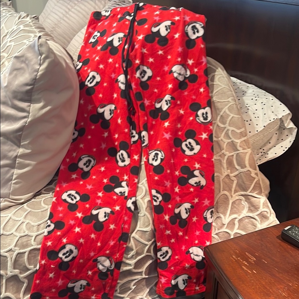 Disney Mickey Mouse Red and Black Pajama Pants